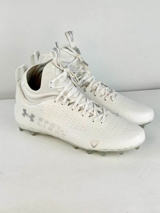 Men\'s 13 - Under Armour spotlight football cleat - White main image 4